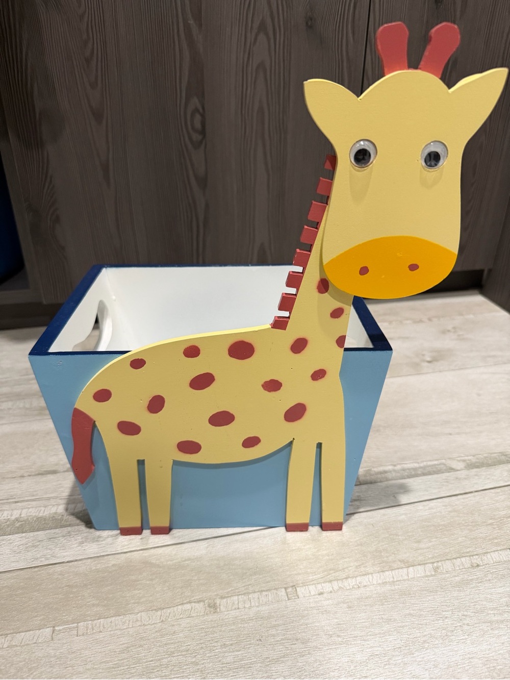 Yellow & Blue Giraffe Kids Toy Storage Box